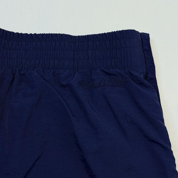 Mitchell & Ness Pants Mens Medium Navy Snap Tear Away Breakaway Track Mesh - Picture 9 of 9